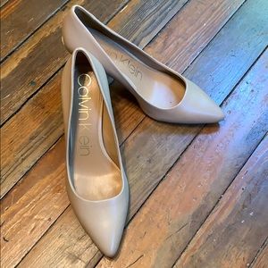 Calvin Klein nude heels
